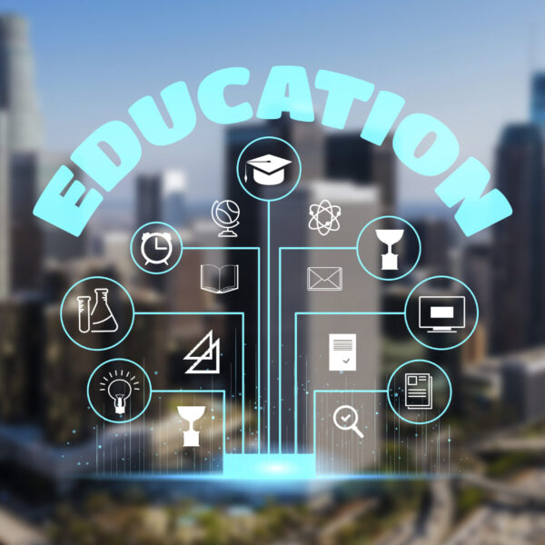 city-committed-education-collage-concept